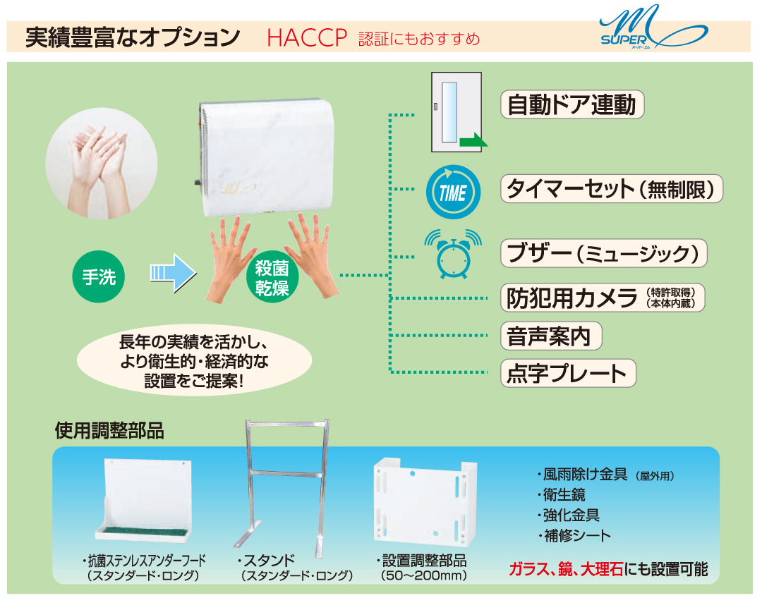 手指除菌装置 ”スーパーM” | ハウステンボス・技術センター株式会社